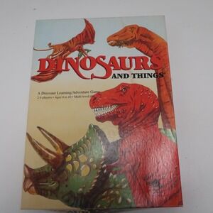 Vintage Dinosaurs and Things Puzzle Board Game Vintage Unpunched Aristoplay